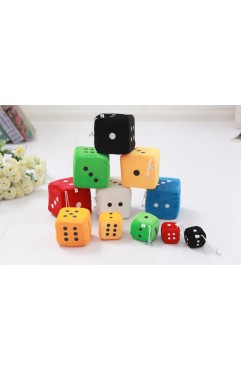 Dice Pendant Wholesale Custom Stuffed Dice 10cm Plush Toys Car Hanging Plush Fuzzy Soft Plush Dice Toys