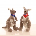 Wholesale Plush Kangaroo Toy Custom Logo Printed Cute Costume Style Stuffed Animal Soft Fabric Material