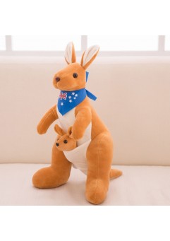 Wholesale Plush Kangaroo Toy Custom Logo Printed Cute Costume Style Stuffed Animal Soft Fabric Material