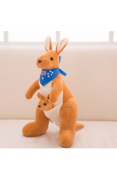 Wholesale Plush Kangaroo Toy Custom Logo Printed Cute Costume Style Stuffed Animal Soft Fabric Material