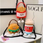 ins cute cartoon french fries hamburger bag girl hundred small satchel creative handheld crossbody coin purse