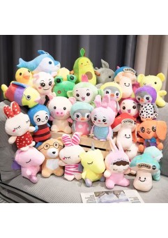 Wholesale Factory Plush 7 10 15 20 30CM Crane Mini Toy Claw Stuffed Animal Toys With Keychains Machine Vending Machine Doll