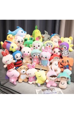 Wholesale Factory Plush 7 10 15 20 30CM Crane Mini Toy Claw Stuffed Animal Toys With Keychains Machine Vending Machine Doll